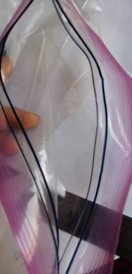 Double Zipper LDPE Clear Transparent Tight Zipper Bag /Ziplock Bag Zip Lock Bag with Color Red Line on Lip Color Zipper Zip Lock Bag