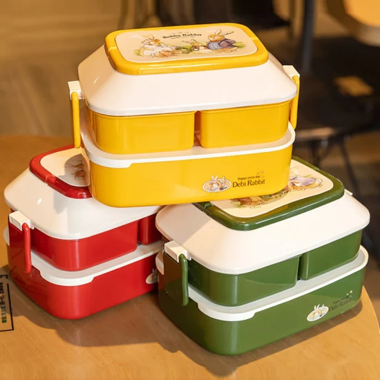 Иу закупочный агент Контейнер для хранения продуктов питания 3 отсека Пластиковая коробка для обеда Bento для детей