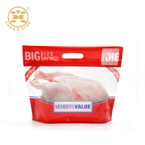 3 кг пластиковая портативная упаковка для пищевых продуктов с принтом на заказ, майларовая сумка с застежкой-молнией и окном для жареной курицы Pollo Asado
