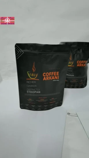 Плоский пакет Doy с индивидуальным логотипом для кофейных зерен, чая, алюминиевый кофейный пакет с ценной ценой и нижней сумкой на молнии